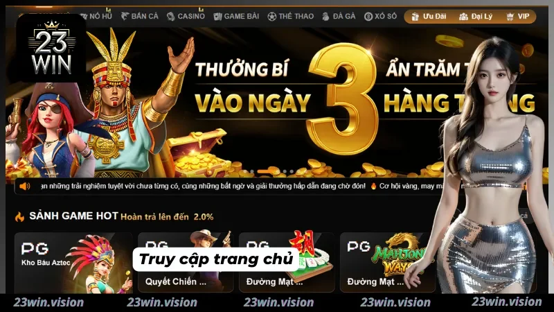 Truy cập website chính thống để tải app 23WIN IOS